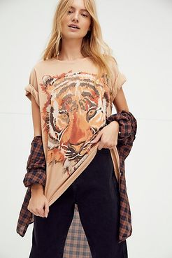 Oversized Tiger Tee by Wrangler at Free People, Brown, XS