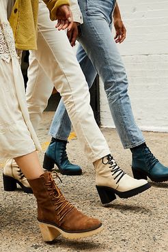 Dylan Lace-Up Boots by FP Collection at Free People, White, EU 36