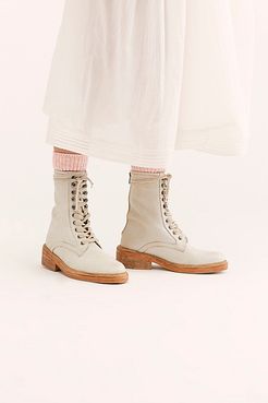 Santa Fe Lace-Up Boot by FP Collection at Free People, Ecru, EU 38