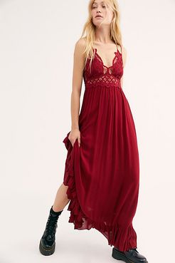 Adella Maxi Slip by FP One at Free People, Cranberry, S