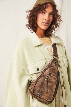 Hudson Sling Bag by FP Collection at Free People, Bark Suede, One Size