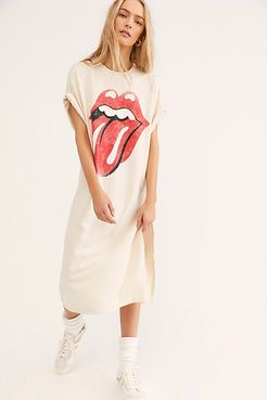 Rolling Stones 89 Rolled Sleeve Maxi Top by Daydreamer x Free People at Free People, Sand, S