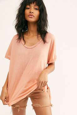 Under The Sun Tee by We The Free at Free People, Peach Pit, S