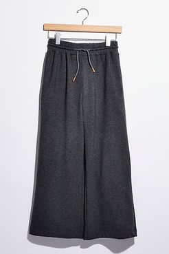 Terry Wide Leg Pants by Richer-Poorer at Free People, Charcoal Heather Grey, XS