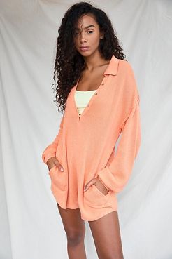 Picnic Sweater Romper by FP Beach at Free People, Grapefruit Seltzer, M