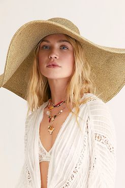 Shady Character Packable Wide Brim Hat by Free People, Multi Brown, One Size