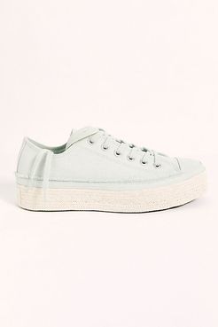 Chuck Taylor All Star Espadrille Sneakers by Converse at Free People, Green Oxide / White / Natural, US 9