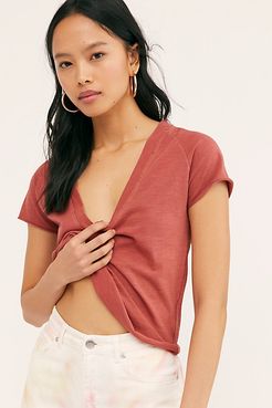 Sun Valley Tee by We The Free at Free People, Rusted Coral, XS