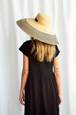 Nomad Oversized Straw Hat by Lola Hats at Free People, Natural / Black, One Size