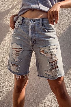 Sequoia Super Destroyed Shorts by We The Free at Free People, Bombay Blue, 25