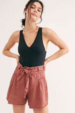 The V-Neck Bodysuit by Richer-Poorer at Free People, Black, XS