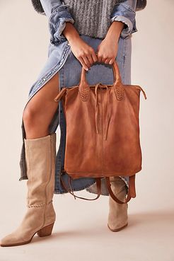 Crossroad Convertible Leather Backpack by FP Collection at Free People, Cognac, One Size