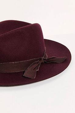 Kanan Felt Hat by Free People, Burgundy, One Size