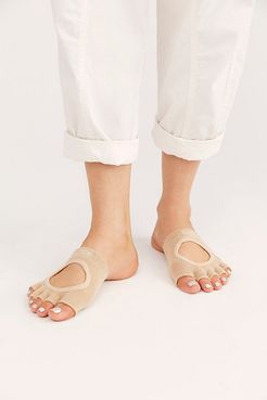 Releve Half Toe Ballet Grip Socks by Toesox at Free People, Latte, M