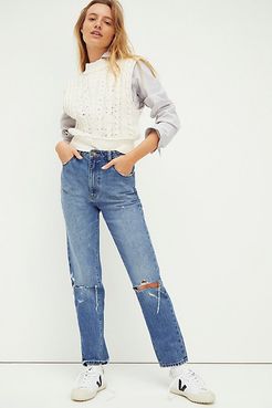 Dusters Jeans by Rolla's at Free People, Meadow Worn Organic, 25