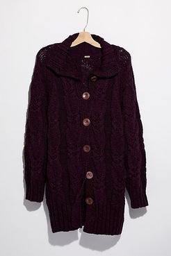Espresso Cardi by Free People, Violet Panther, XS