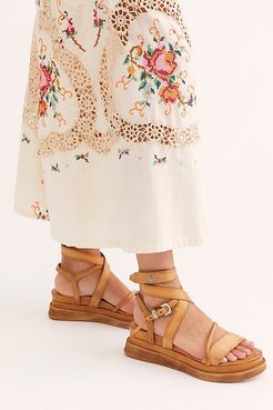 Labos Strappy Wedge Sandals by A.S.98 at Free People, Tiger, EU 37