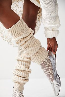 Delaney Ribbed Leg Warmer by Knitido+ at Free People, Ivory, One Size