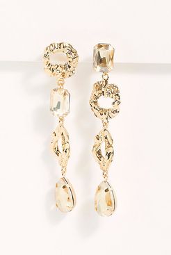Crystal Drop Hanging Earrings by Amber Sceats at Free People, Gold, One Size