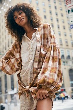 By The Way Plaid Mini Dress by We The Free at Free People, Blush Combo, XS