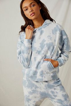 Recycled Fleece Hoodie by Richer-Poorer at Free People, Blue Mirage Tie Dye, S