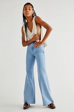 Wanderer 622 High Rise Flare Jeans by Wrangler at Free People, Overcast, 25