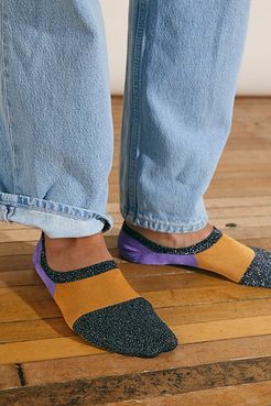 Isa Invisible Sneaker Socks by Hysteria by Happy Socks at Free People, Grey Yellow Combo, One Size