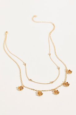 Rose Layer Shaker Necklace by Joy Dravecky at Free People, Gold / Citrine, One Size