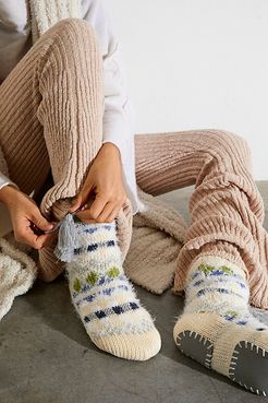 So Soft Vintage Knit Slippers by Free People, Ivory Combo, L-XL/G-TG