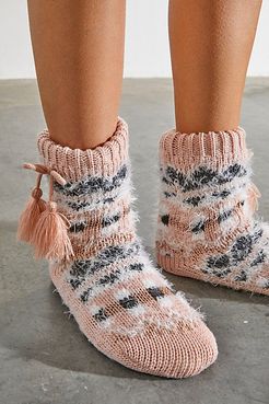 So Soft Vintage Knit Slippers by Free People, Rose Combo, L-XL/G-TG