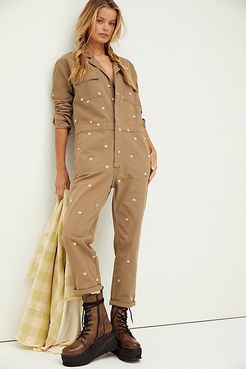 Dizzy Daisy Coverall by Driftwood at Free People, Army, M