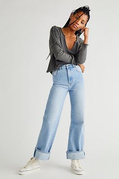 Heidi Jeans by Rolla's at Free People, Old Stone, 25