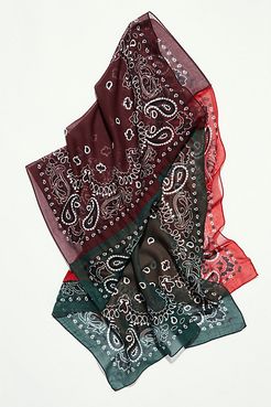 Triple Bandana Scarf by Destin at Free People, Red / Burgundy / Forest, One Size