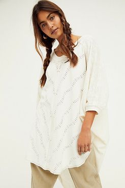 Starting Waves Tunic by Free People, Ivory, XS
