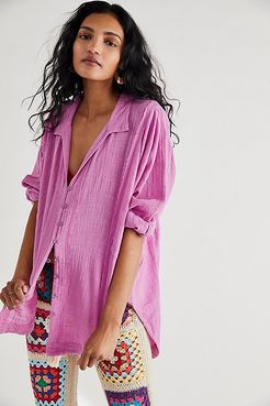 One And Only Buttondown by We The Free at Free People, Beauty Berry, XS