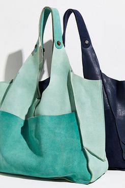 Tuscan Leather Tote by FP Collection at Free People, Succulent, One Size