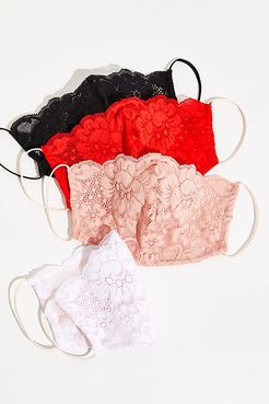 HAHt Lace Mask by HAH at Free People, Siren Red, One Size