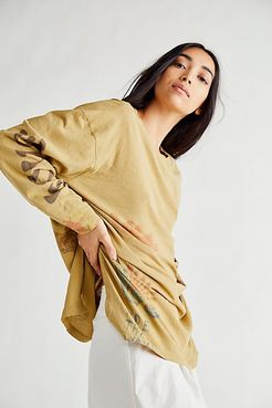 Painted On Tee by We The Free at Free People, Golden Palm, XS