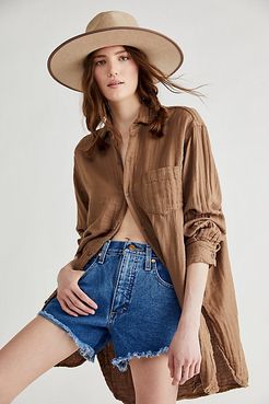 Reworked Shorts by Wrangler at Free People, Dark Stone, 25