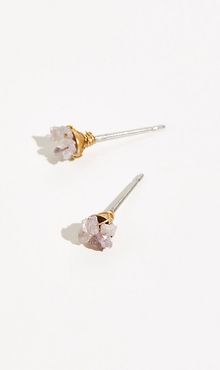Pink Diamond Stud Earrings by Ariana Ost at Free People, Pink Diamond, One Size