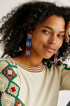 Harlowe Plaid Earrings by Casa Clara at Free People, Multi, One Size