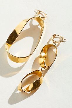 Oxbow Asymmetric Hoop Earrings by Oxbow Designs at Free People, Gold, One Size