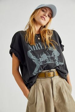 Nirvana Boxy Tee by Live Nation at Free People, Black Pigment, XS/S