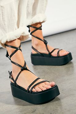 Midnight Mood Gel Flatform Sandals by FP Collection at Free People, Black, EU 36