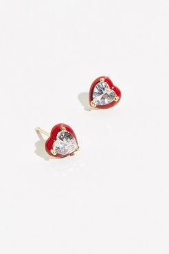 Tai Heart Earrings by Tai Jewelry at Free People, Red / Crystal, One Size