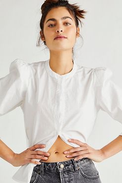 Tallulah Bold Shoulder Button Down by Nation LTD at Free People, White, S