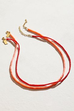 Tag Necklace by Hermina Athens at Free People, Red, One Size