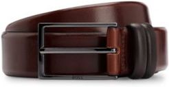 HUGO BOSS - Two Tone Belt In Vegetable Tanned Leather - Brown