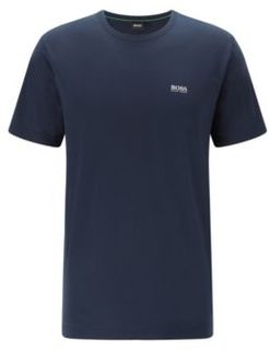 HUGO BOSS - Regular Fit T Shirt With Contrast Detail - Dark Blue