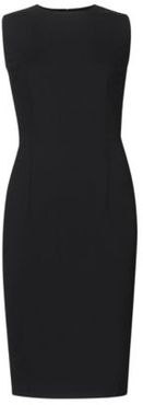 HUGO BOSS - Sleeveless Shift Dress In Italian Stretch Wool - Black